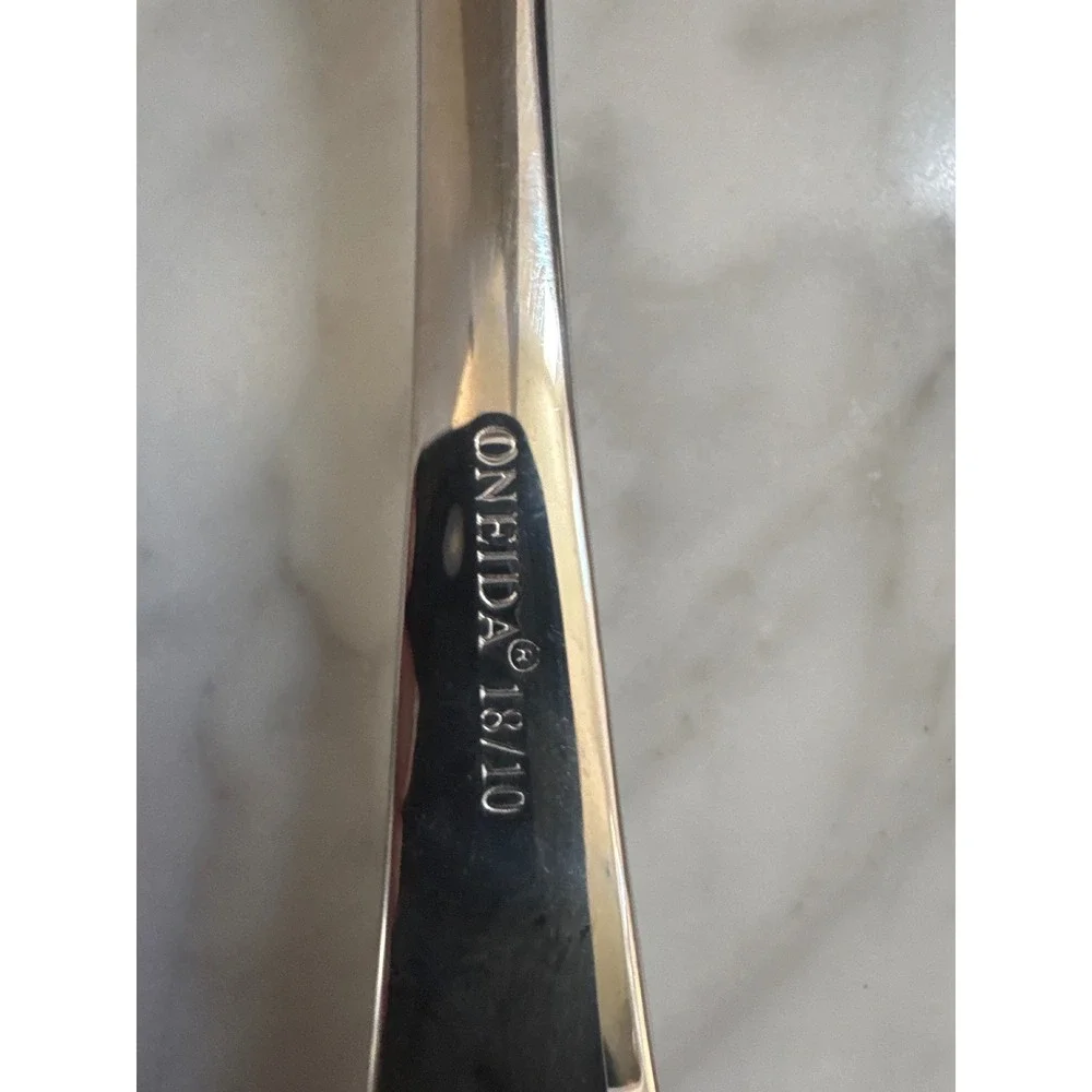 Oneida Garnet 18/10 Stainless Steel 5 Piece Hostess Serving Set Glossy Ridged